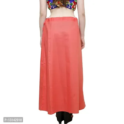 Chalcy Women's Cotton Inskirt Saree Petticoats (Peach Colour)(Free Size)-thumb4