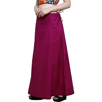 Chalcy Women's Cotton Inskirt Saree Petticoats (Magenta Colour)(Free Size)-thumb3