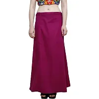 Chalcy Women's Cotton Inskirt Saree Petticoats (Magenta Colour)(Free Size)-thumb1