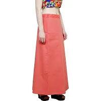 Chalcy Women's Cotton Inskirt Saree Petticoats (Peach Colour)(Free Size)-thumb1