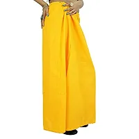Vimal 100% Pure Cotton Saree Petticoat (Free Size, Drawstrings) (Light Yellow)-thumb1