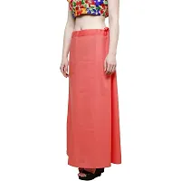 Chalcy Women's Cotton Inskirt Saree Petticoats (Peach Colour)(Free Size)-thumb2