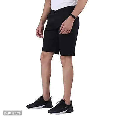 Affray Men's Solid Black Chino Shorts (30)