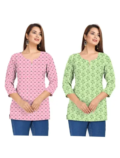 Beautiful Short Kurta For Women Pack of 2