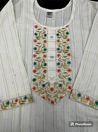 Beautiful Cotton Embroidered Stitched Kurta for Women-thumb1