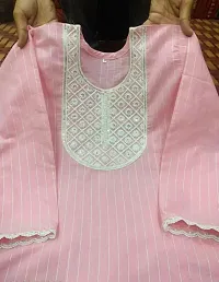 Beautiful Cotton Embroidered Stitched Kurta for Women-thumb1