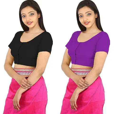 Attractive Cotton Blend Stitched Blouses 