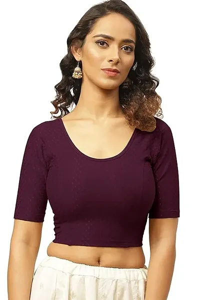 Elegant Solid Stitched Blouses For Women