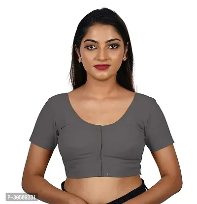 Stylish Cotton Blend Solid Readymade Blouse-thumb0