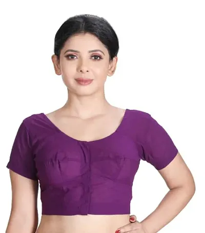 Womens Rubia Cotton Half Sleeves Saree Blouse