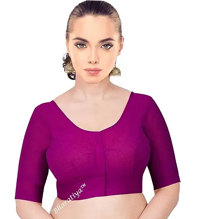 Elegant Solid Stitched Blouses For Women