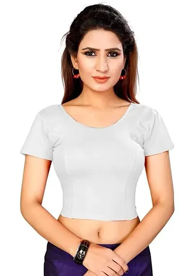 Stylish Blend Solid Readymade Blouse