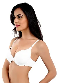 Candour London White Underwired Moulded Push Up Women's Bra-thumb1