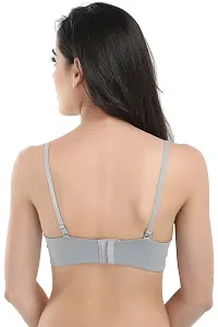 Candour London Grey Moulded Padded Wired Balconette Women's Bra-thumb2