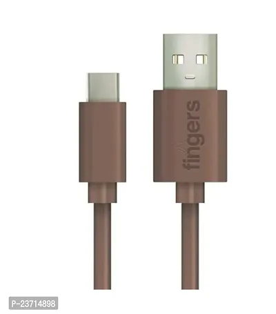 FMCTypeC01 Usb Type C Mobile Cable With Fast Charging (Up To 3.0 A) And Data Transfer (Caramel Brown)-thumb0