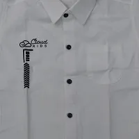 FRAUS Boy's Cotton Fullsleeve Casual Classic Collar Shirt (White) Size:-10-11 Years-thumb2
