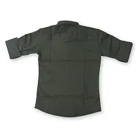 FRAUS Boy's Cotton Fullsleeve Casual Classic Collar Shirt (Dark Green) Size:-13-14 Years-thumb1