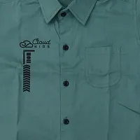 FRAUS Boy's Cotton Fullsleeve Casual Classic Collar Shirt. (Green) Size:-12-13 Years-thumb2