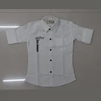 FRAUS Boy's Cotton Fullsleeve Casual Classic Collar Shirt (White) Size:-10-11 Years-thumb3