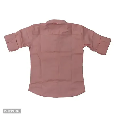 FRAUS Boy's Cotton Fullsleeve Casual Classic Collar Shirt (Light Peach) Size:-8-9 Years-thumb5