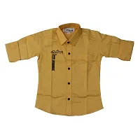FRAUS Boy's Cotton Fullsleeve Casual Classic Collar Shirt. (Yellow) Size:-7-8 Years-thumb4