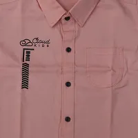 FRAUS Boy's Cotton Fullsleeve Casual Classic Collar Shirt (Light Peach) Size:-8-9 Years-thumb2