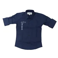 FRAUS Boy's Cotton Fullsleeve Casual Classic Collar Shirt (Dark Blue) Size:-13-14 Years-thumb4