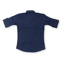 FRAUS Boy's Cotton Fullsleeve Casual Classic Collar Shirt (Dark Blue) Size:-13-14 Years-thumb1