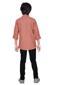 FRAUS Boy's Cotton Fullsleeve Casual Classic Collar Shirt (Gajari) Size:-8-9 Years-thumb3