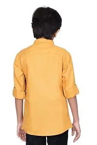 FRAUS Boy's Cotton Fullsleeve Casual Classic Collar Shirt. (Yellow) Size:-7-8 Years-thumb1