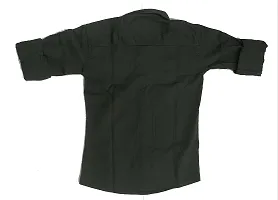 FRAUS Boy's Cotton Fullsleeve Casual Classic Collar Shirt (Dark Green) Size:-11-12 Years.-thumb1
