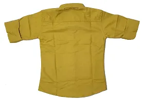 FRAUS Boy's Cotton Fullsleeve Casual Classic Collar Shirt (Dark Yellow) Size:-3-4 Years-thumb1