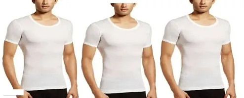 Cotton White Basic Vest Combo