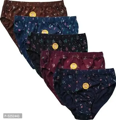 PACK OF 5 - Women's Soft Cotton Printed Panties