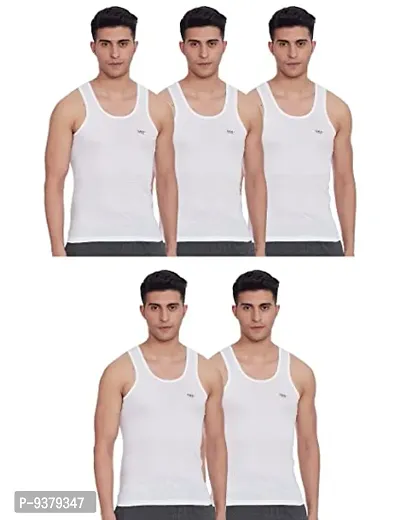 Classic Cotton Solid Vests for Men Combo of 5-thumb0