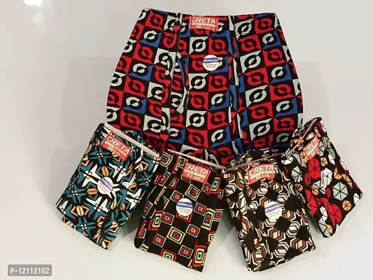 Classic Cotton Blend Printed Trunks for Men,  Pack of 5-thumb0