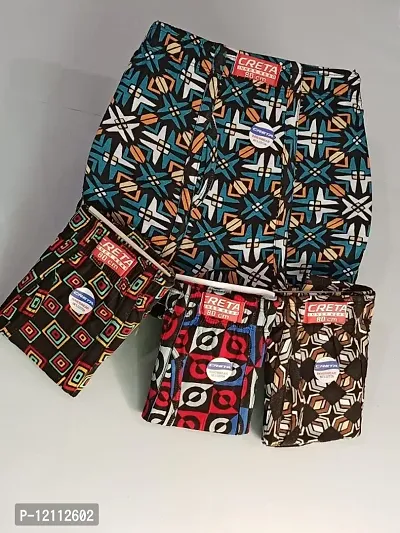 Classic Cotton Blend Printed Trunks for Men,  Pack of 4
