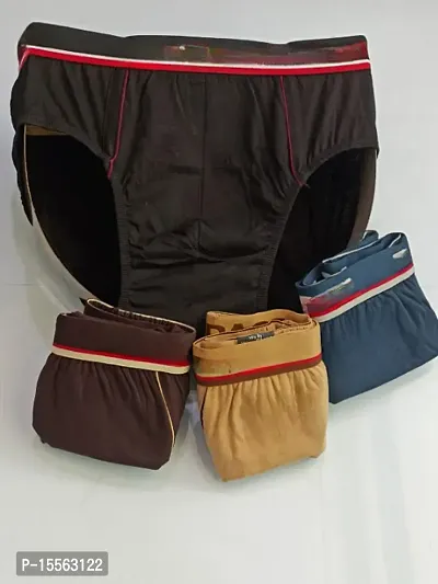 PACK OF  4- Premium Men's Dace Brief - Comfortable Performance Underwear 4C