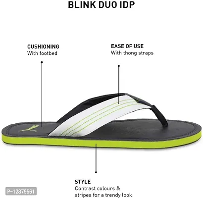 Stylish Green Silicon Self Design Slip-On For Men-thumb2