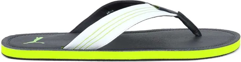 Stylish Green Silicon Self Design Slip-On For Men-thumb2