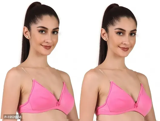 Stylish  Cotton Solid Bras For Women Pack Of 2