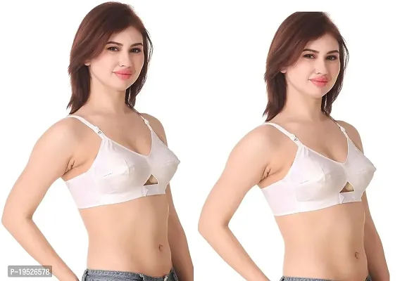 Stylish  Cotton Solid Bras For Women Pack Of 2