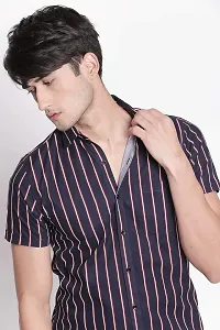 Reliable Cotton Striped Regular Fit Casual Shirts For Men-thumb2