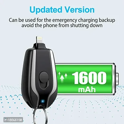 Keychain Portable Charger Power Bank for Android,1500mAh Mini Pocket Power bank USB Type-C Emergency Pod Ultra-Compact External Fast Charging Battery Pack Key Ring Cell Phone Charger (USB Type-C Andri-thumb2