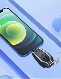 Keychain Portable Charger Power Bank for Android,1500mAh Mini Pocket Power bank USB Type-C Emergency Pod Ultra-Compact External Fast Charging Battery Pack Key Ring Cell Phone Charger (USB Type-C Andri-thumb2
