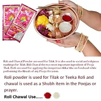 Honbon Red Roli with Chawal for Traditional Indian Occasion and Pooja Purpose Religious  Spiritual Item Pooja Supplies Roli Tilka-Tikka  Chawal for Bhaiya Dooj  Durga Pooja 100Packets 660GM-thumb3