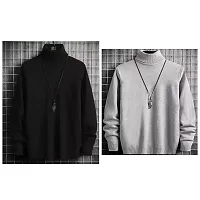 Elegant Acrylic Wool Solid Sweatshirts For Men- Pack Of 2-thumb4