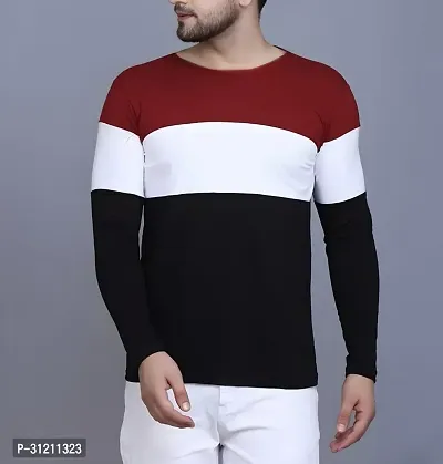 Stylish Multicoloured Polyester Printed Long Sleeves Tees For Men-thumb0