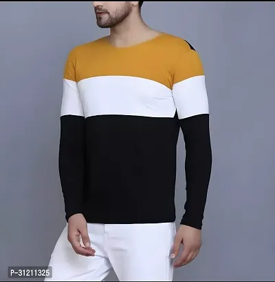 Stylish Multicoloured Polyester Printed Long Sleeves Tees For Men-thumb0