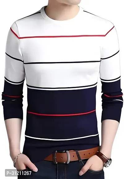 Stylish Multicoloured Polyester Printed Long Sleeves Tees For Men-thumb0